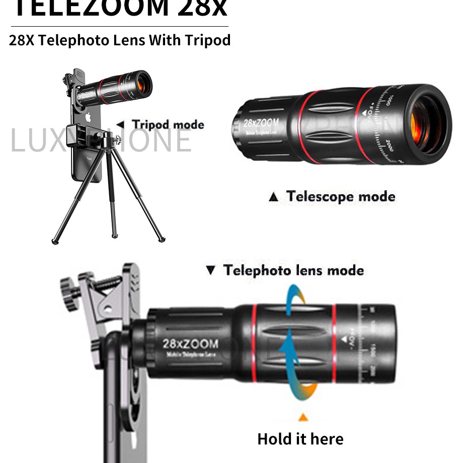 Rdp Telezoom Apexel 18x25 Zoom Telezoom Apexel 28x Zoom Lensa Zoom Lens Kamera Tele Zoom HP 18X Zoom