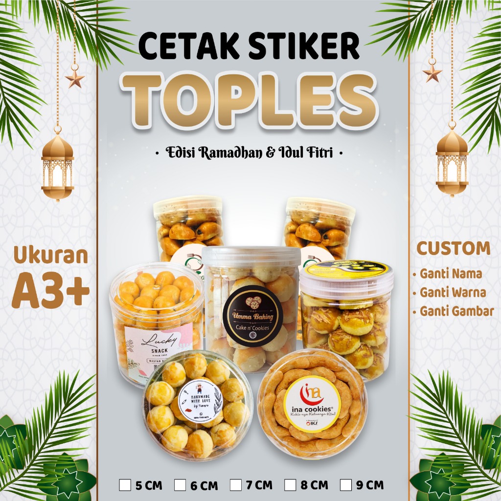 

PROMO CETAK STIKER CHROMO TOPLES KUE KERING BENTUK BULAT