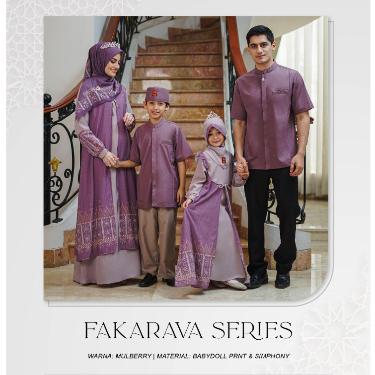 Sarimbit Keke Fakarava 01 Series - Mulberry / Sarimbit Keluarga Terbaru 2024 / Baju Sarimbit Keluarg