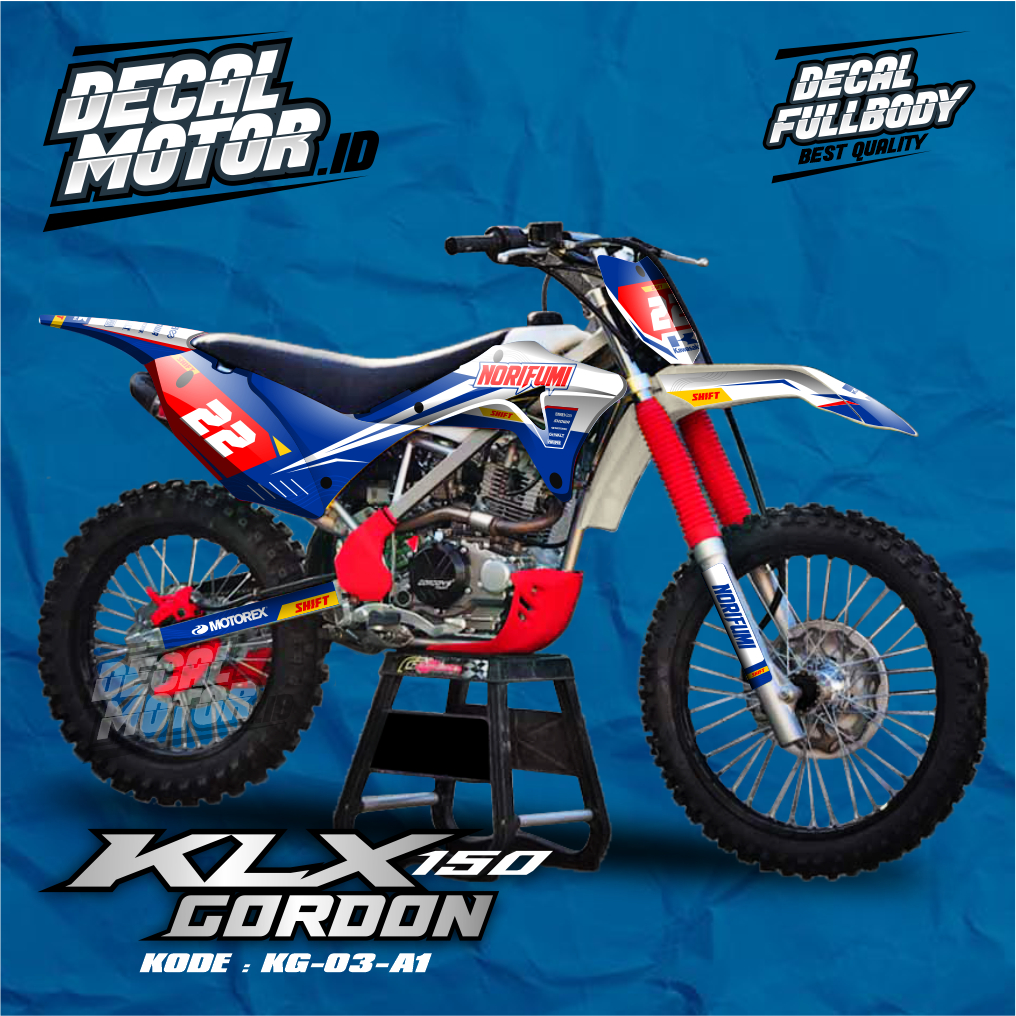 Decals KLX GORDON- Sticker Decal Klx Gordon Full body Klx Gordon/ Sticker Klx Gordon Racing - KG 03