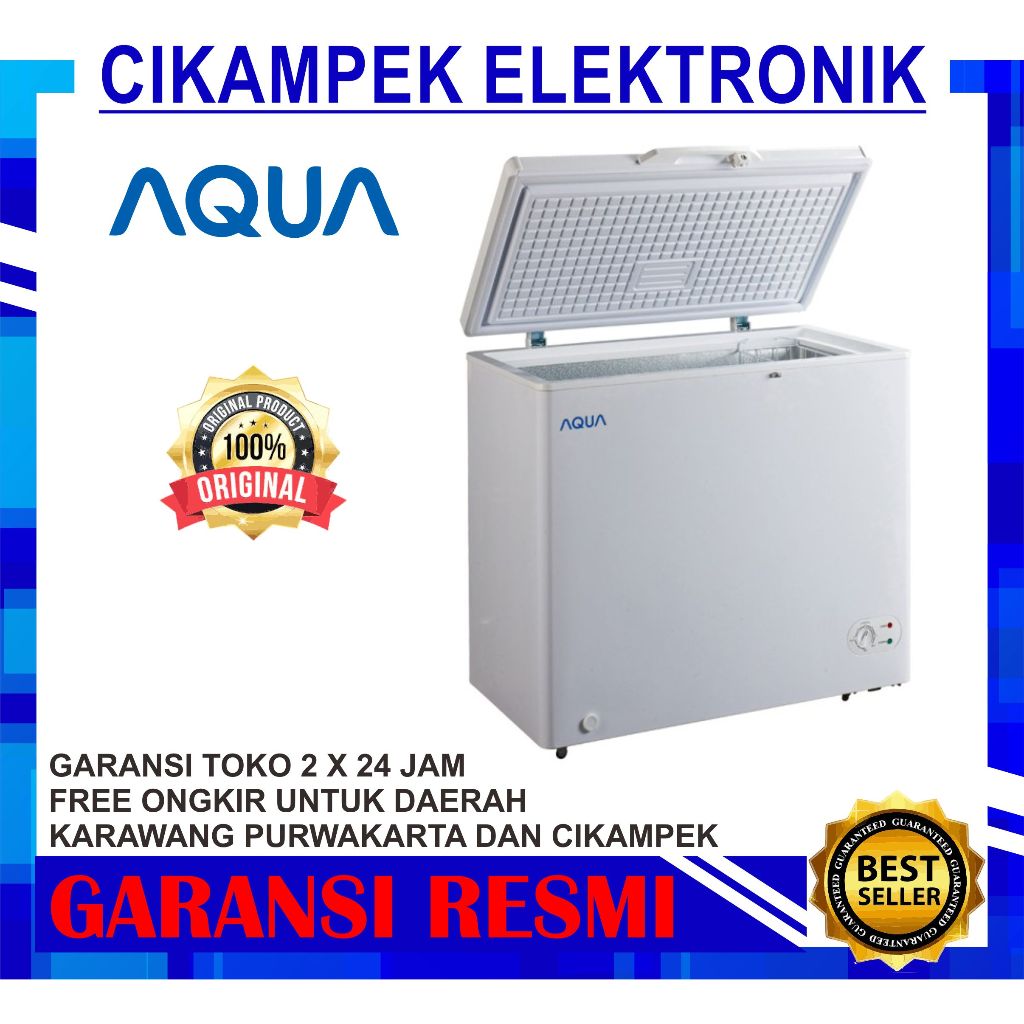 CHEST FREEZER AQUA AQF-160W FREEZER BOX 160 LITER AQF 160 (W)