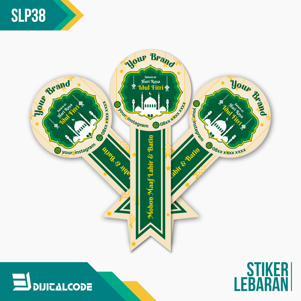 

SLP38 Stiker Label Parcel Toples Kue Lebaran Idul Fitri Bentuk Pita