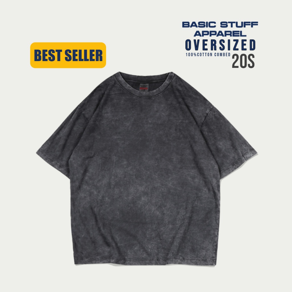 Basic Stuff Apparel Stone Wash Basic / Kaos Pria / Kaos Polos / Wash Polos