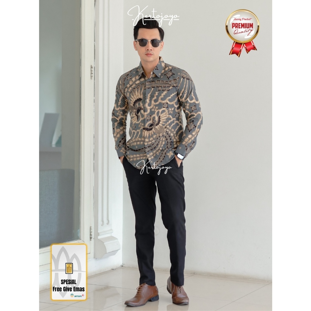 Batik Pria Modern Slimfit Baju Batik Pria Lengan Panjang Slim Fit Baju Batik Slimfit Pria Premium Ba