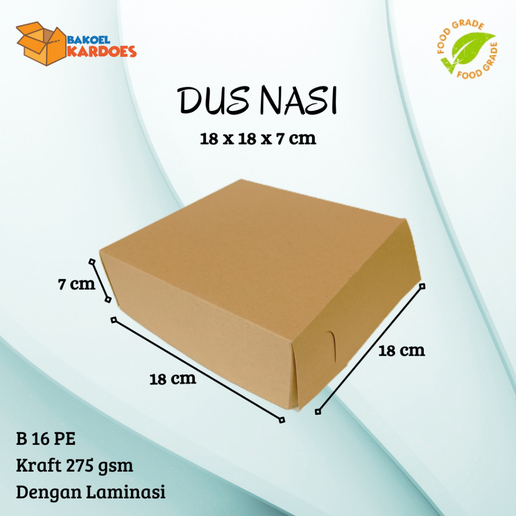

Dos polos ukuran 18x18x7 cm (Laminasi) B 16 PE