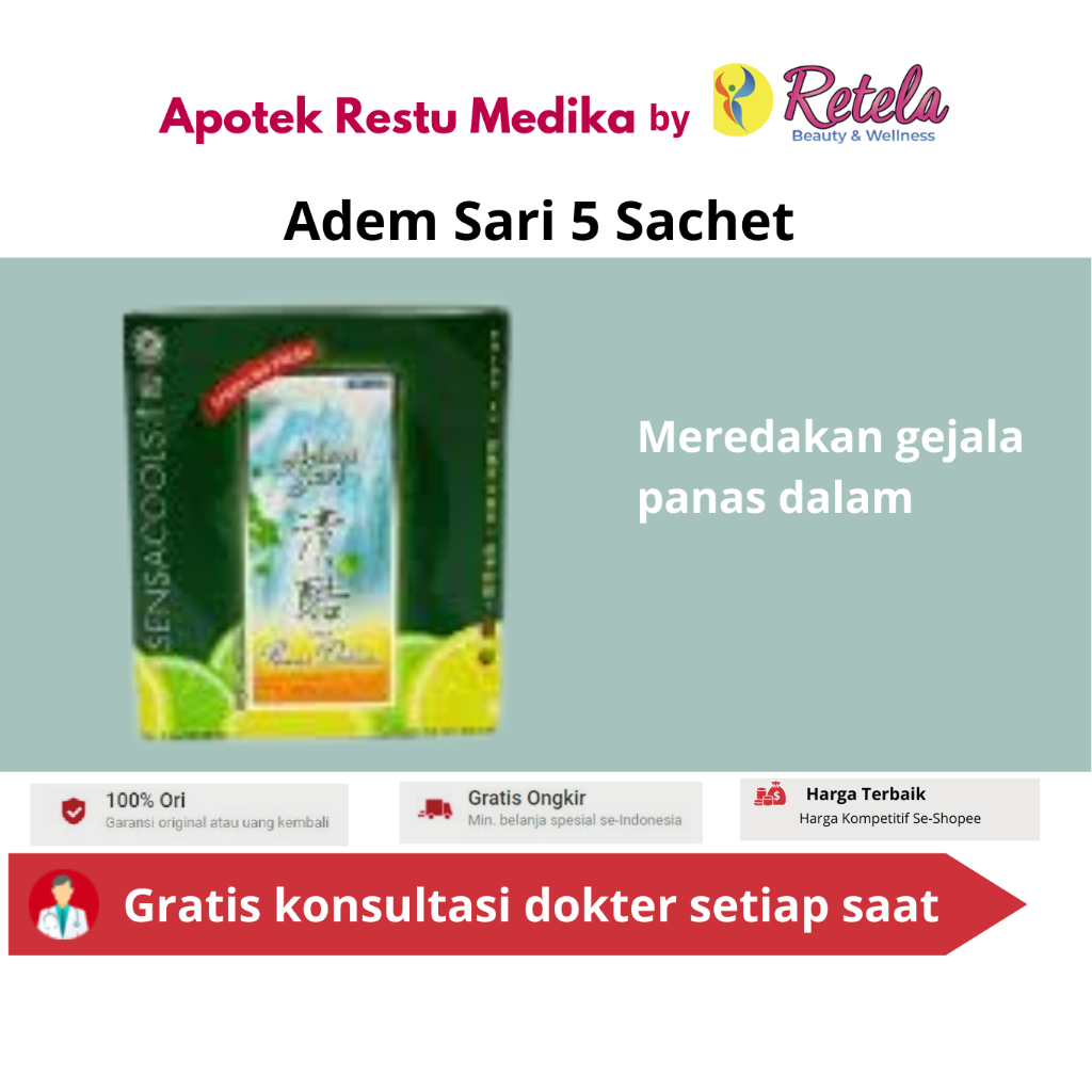 

ADEM SARI 1 PACK 5 SACHET / PANAS DALAM