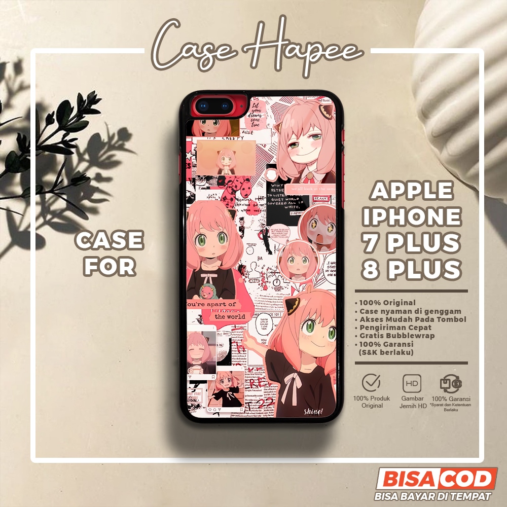 Case Iphone 7 Plus 8 Plus Casing Iphone 7 Plus 8 Plus [ANYA] Casehapee Case Glossy Case Aesthetic Cu