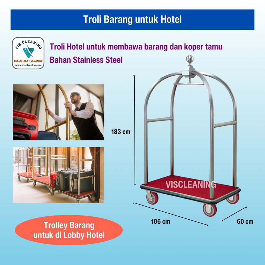 Troli Barang untuk Hotel / Hotel Trolley Luggage/Troli Sangkar Burung