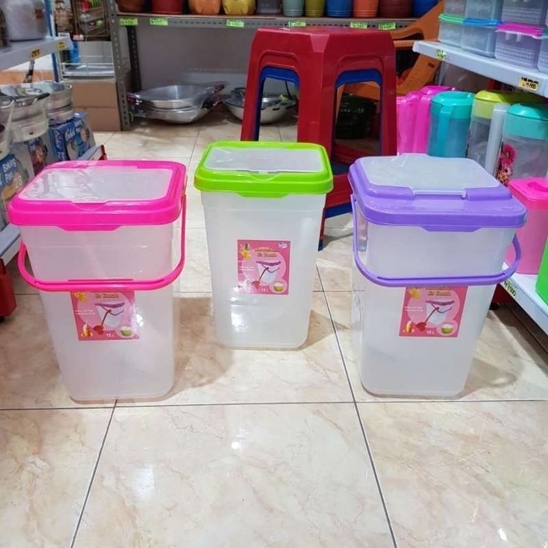 TEMPAT ES BUAH | Toples es buah + gayung / tempat es buah lovenia 15L
