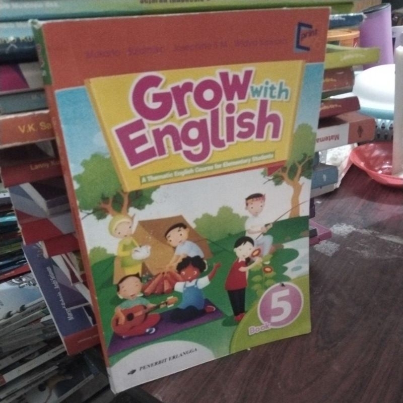 buku bahasa Inggris (grow with English) SD kelas 5 penerbit Erlangga