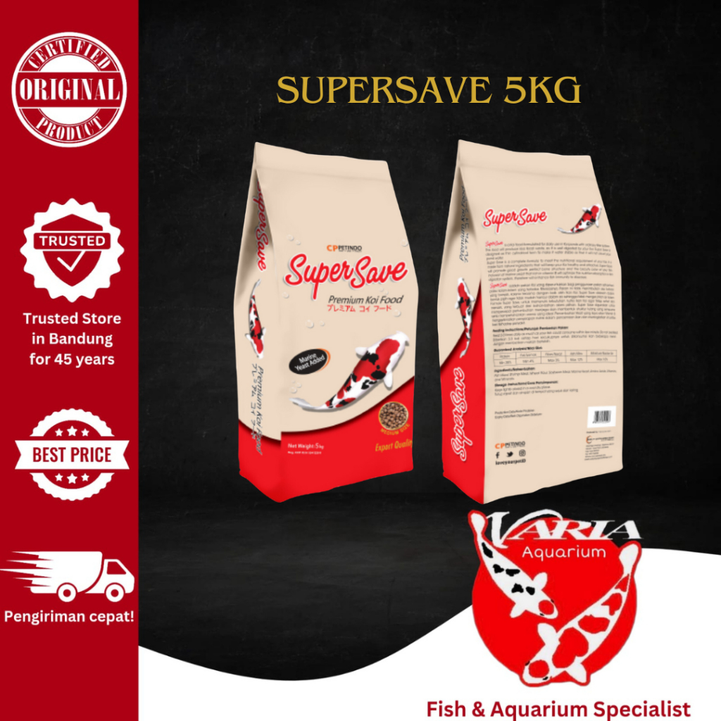 Pakan Ikan Koi Super Save Premium Koi Food 5 Kg Pakan Koi Supersave 5kg