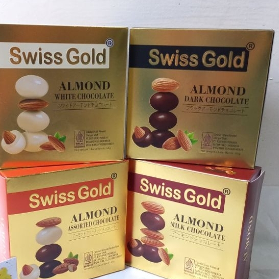 

Swiss Gold Almond Chocolate Berbagai Rasa 65 gr