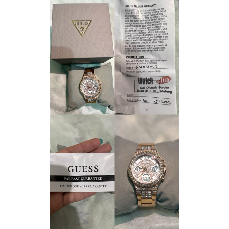 Jam Tangan Guess Original MOONLIGHT Rose Gold GW0320L3