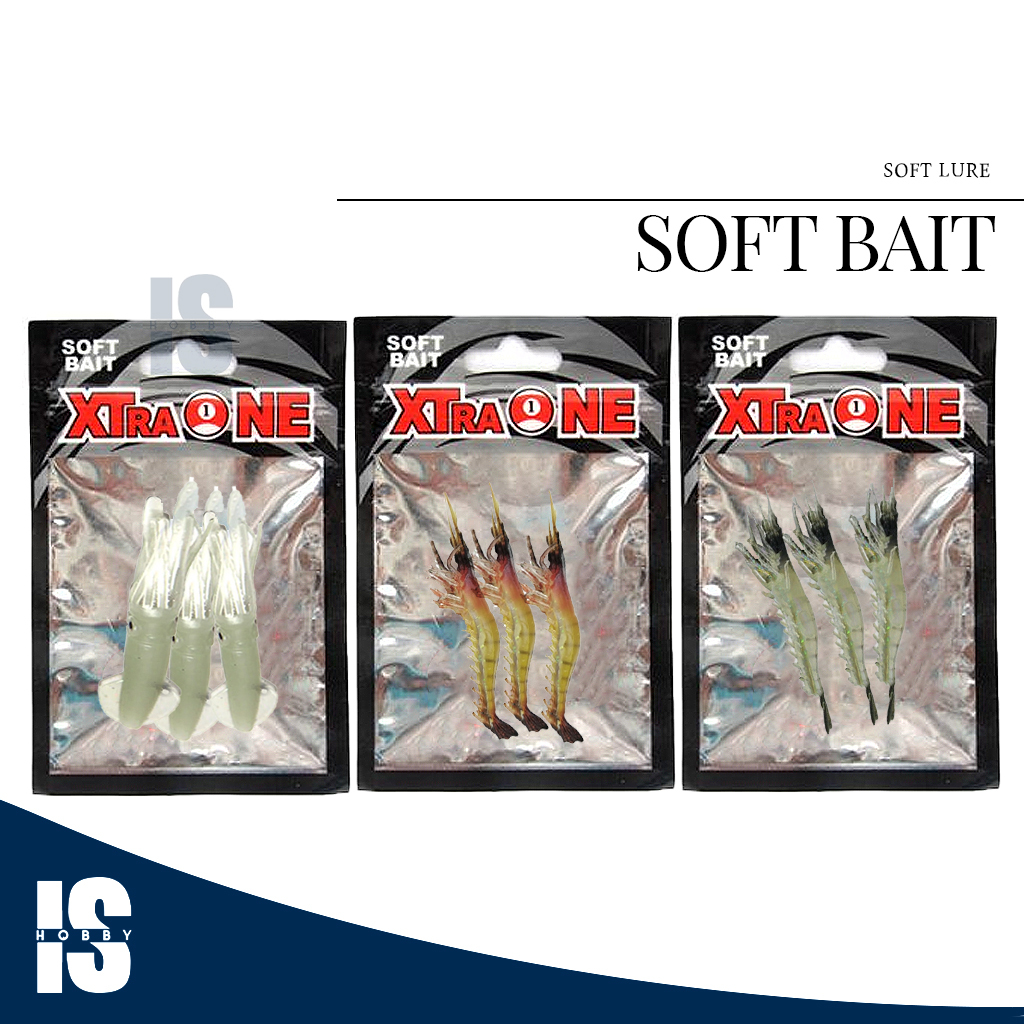 Lure Soft Bait Xtra One Shrimp Squid / Umpan Udang Cumi Karet