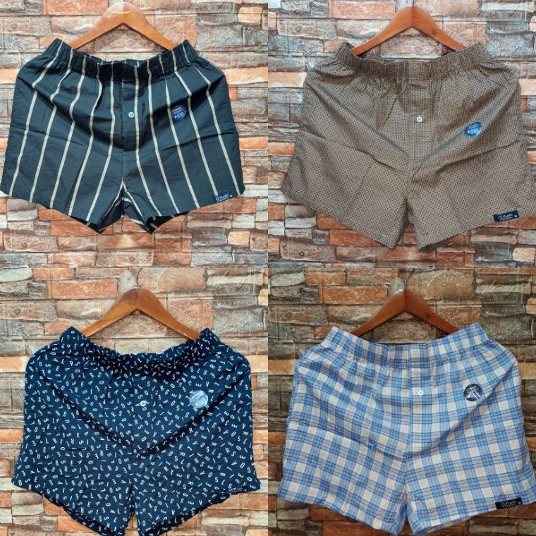 TWR375 TERMURAH Gnath Celana Boxer Pria Wanita Dewasa Bahan Katun Premium Motif Printing