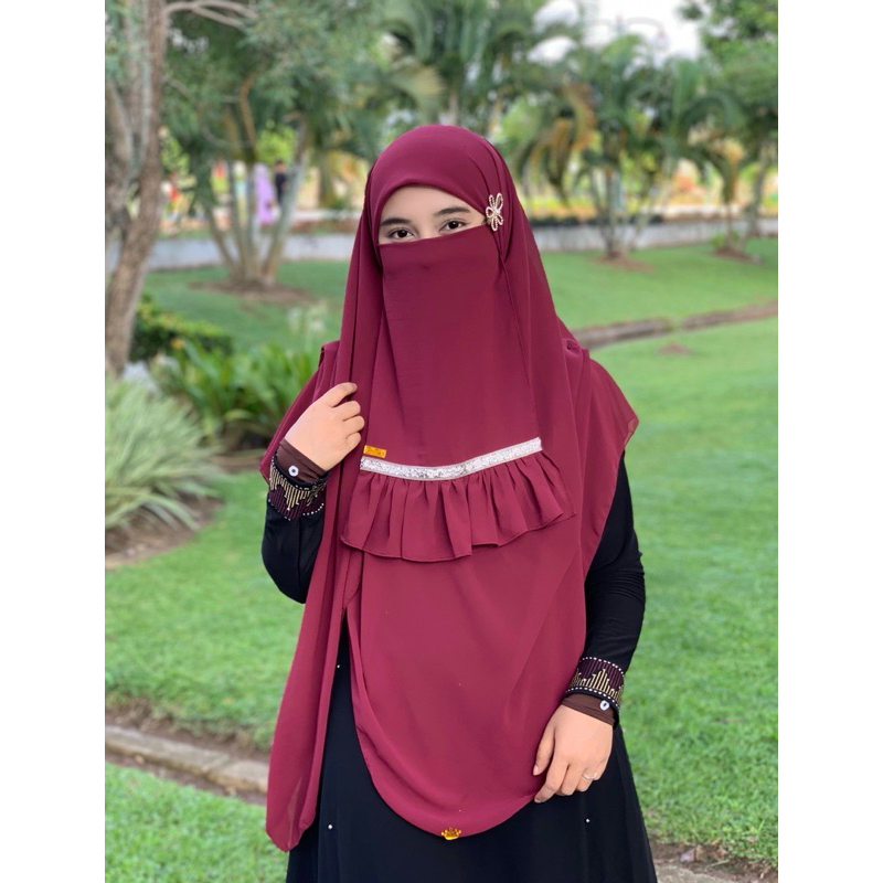 (SET CADAR DIAMOND RIMPEL ) HIJAB SEGIEMPAT AMENA CERUTY PREMIUM | SEGIEMPAT OVAL