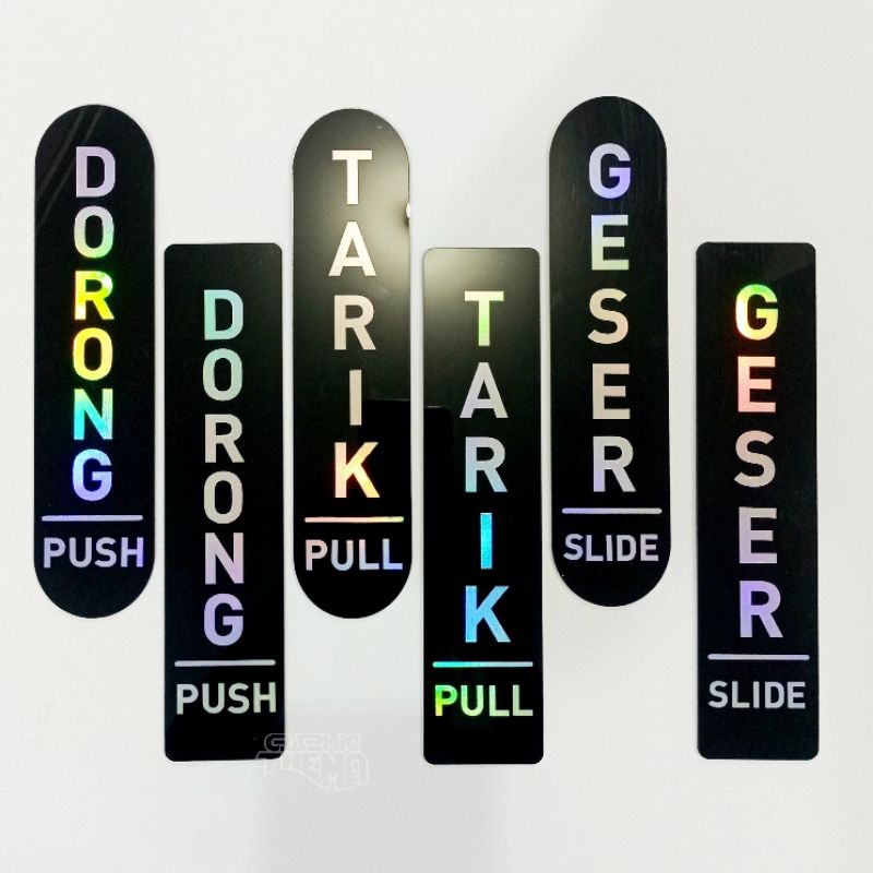 

ACRILIK PINTU DORONG TARIK GESER/SIGN ACRILIK PUSH PULL SLIDE TINGGAL TEMPEL HARGA SATUAN BUKAN SEPASANG