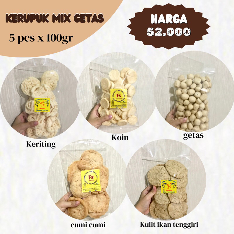 

PAKET ICIP KERUPUK CAMPUR GETAS (KERITING, KOIN, GETAS, CUMI, KULIT) | OLEH OLEH PALEMBANG