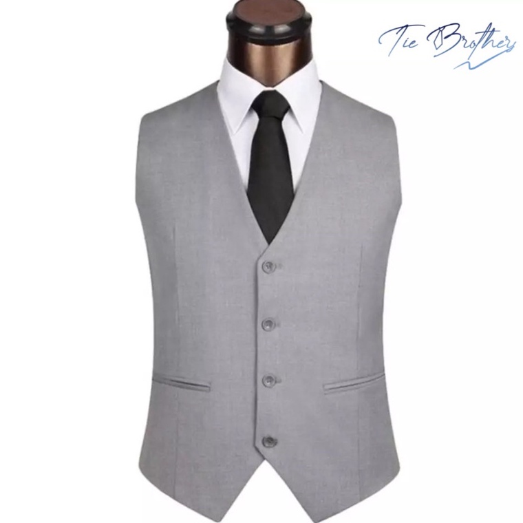 ART H17R vest rompi jas dalaman jas pesta formal pria dewasa abu grey ready stock