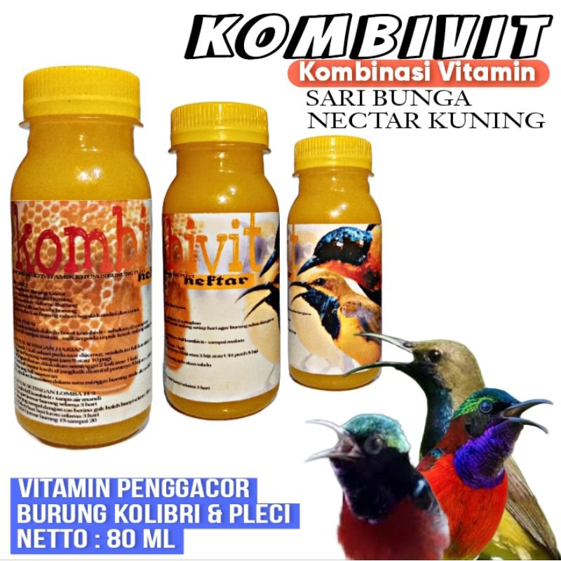 RUJAK NEKTAR KOMBIVIT 100 ML kombinasi vitamin Penggacor burung Kolibri pleci konin sogok ontong sog