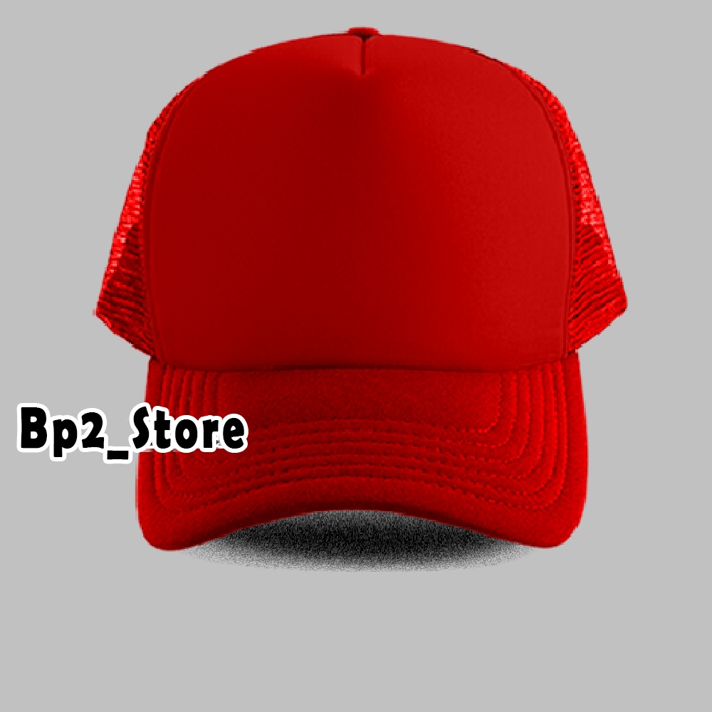 Topi Jaring Polos Merah Topi Trucker Topi Jaring Pria Topi Trucker Topi Trucker Jaring Trucker