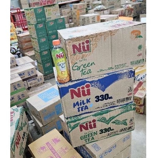 

CTN 24*330ML - NU GREEN TEA ORIGINAL HIJAU - MADU - NU MILK TEA / ISI 24 BOTOL 330ML