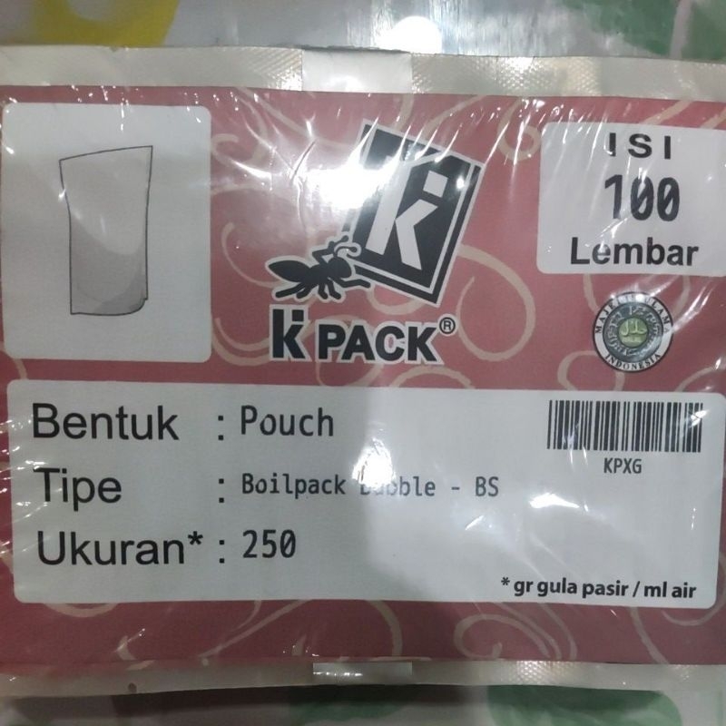 pouch boil pack 250 gram