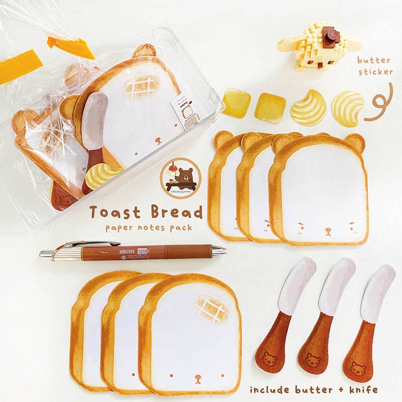 

Toast bread Paper notes pack - memo