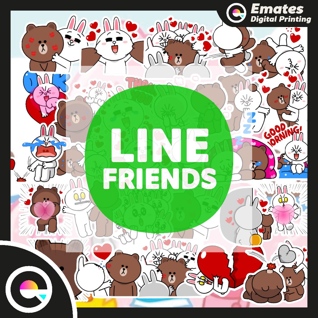 

[ISI 25 PCS] Stiker Sticker Line Friends Heaps of Hearts | Stiker Aesthetic Sticker Lucu