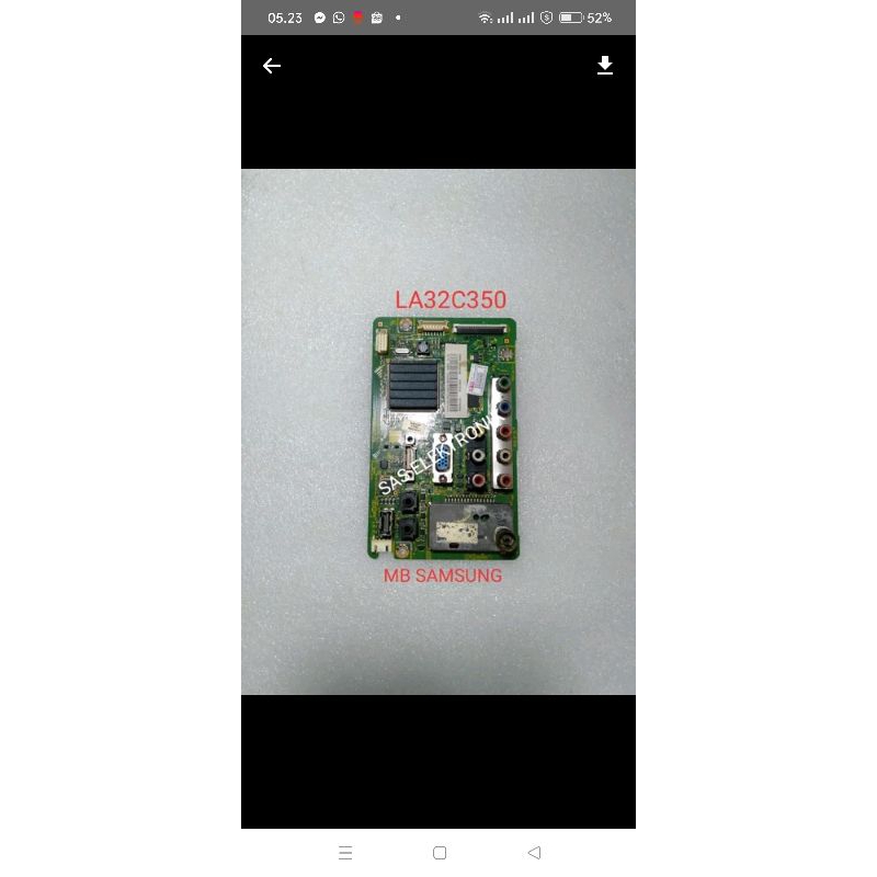 MB BOARD MOTHERBOARD MAINBOARD MESIN TV LED SAMSUNG 32 INCH LA32C350D1 LA-32C350- LA26C350 LA-26C350