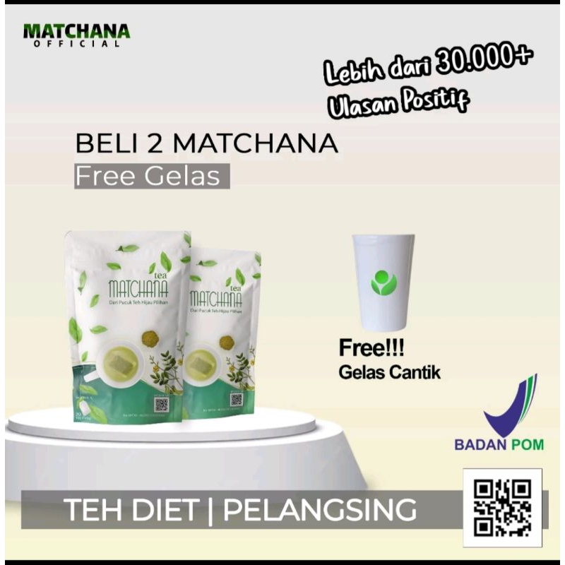 

teh pelangsing matchana ori celup