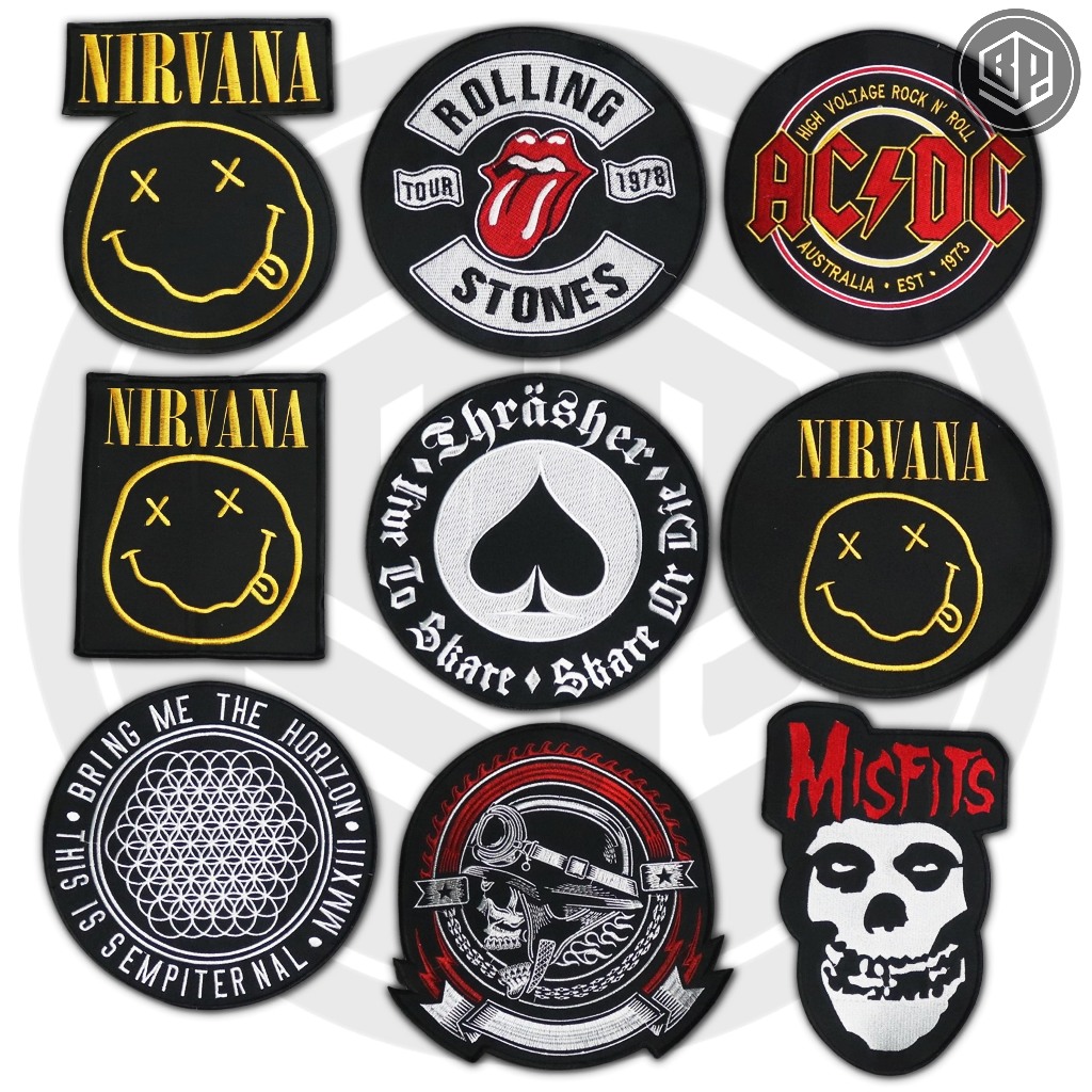 PATCH BORDIR BACK PATCH BESAR PUNGGUNG EMBLEM BAND MUSIK AKSESORIS