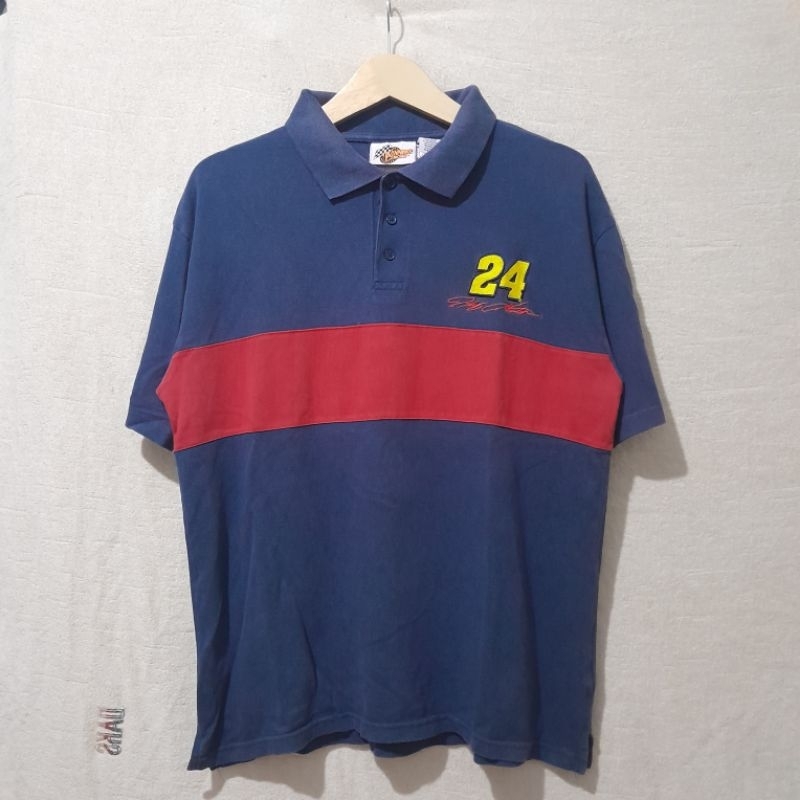 baju kaos kerah/polo tshirt nascar oupoint jeff gordon belas 2nd branded preloved