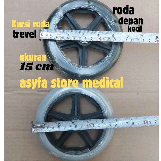 roda depan kursi roda trevel diameter roda 15 cm paling murah