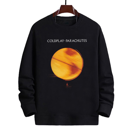Crewneck Coldplay Parachutes Sweater Bahan Cotton Fleece
