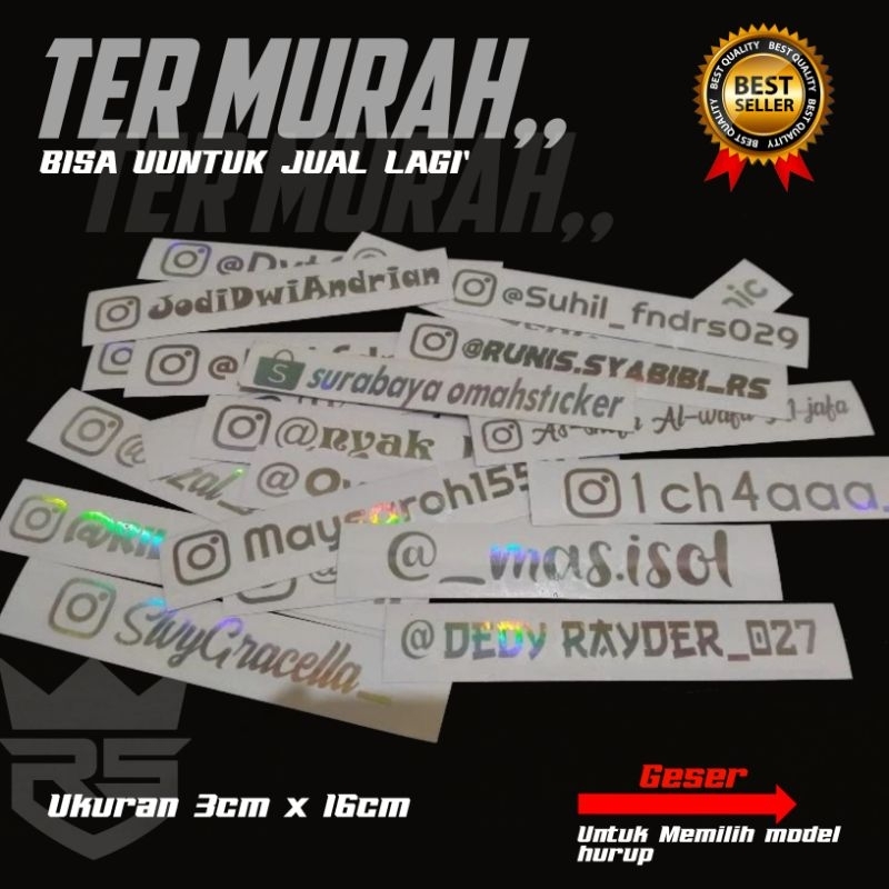 

Sticker Hologram Bebas Riquest Nama Dan Logo | Sticker Cutting | Sticker Nama | Custom Sticker