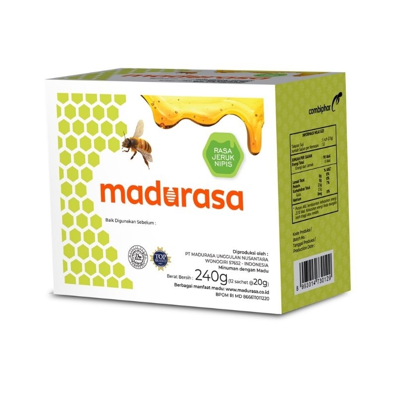 

Madu Rasa Jeruk Nipis box 12 sachet