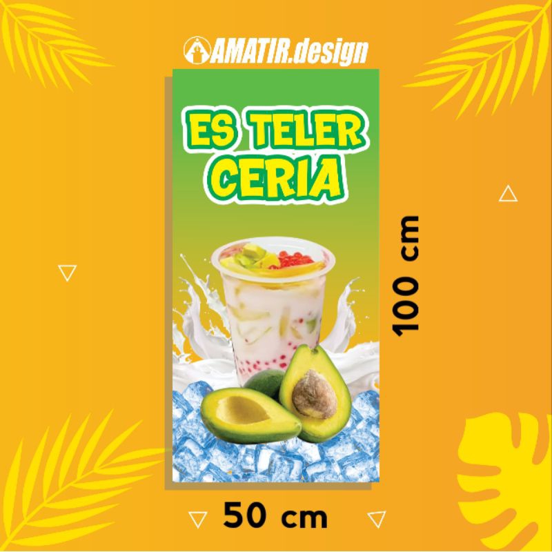 BANNER ES TELER 50x100 cm (Dapat 2 Banner)