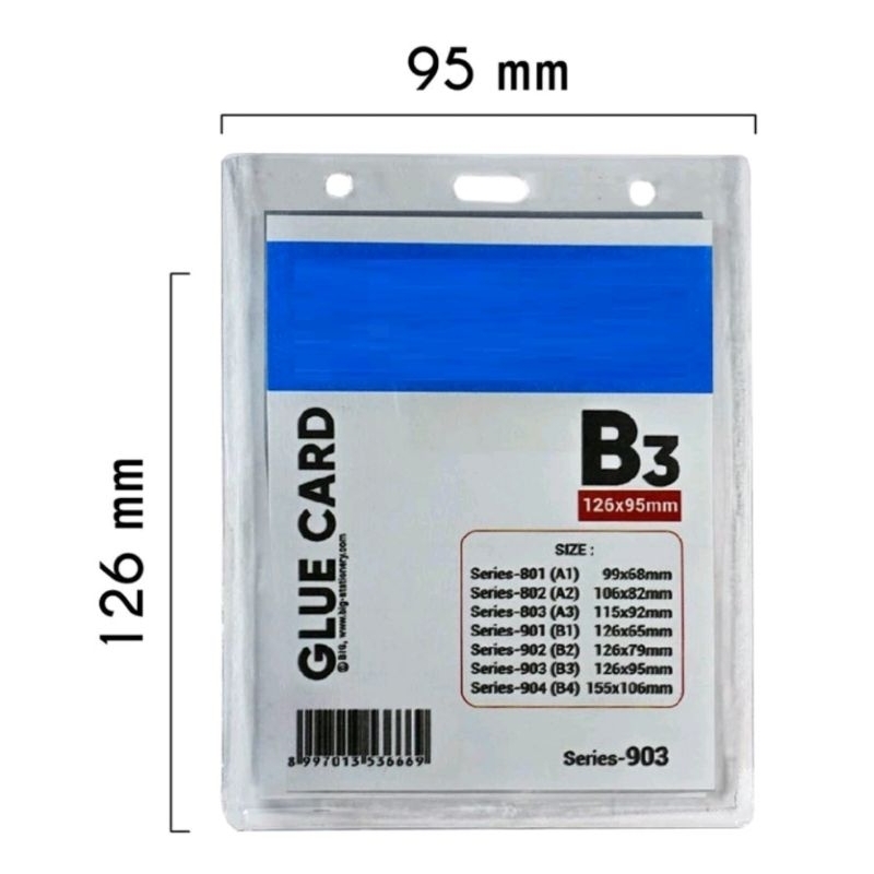 

plastik Id card B3 isi 20 /mika B3 / Glue Card B3