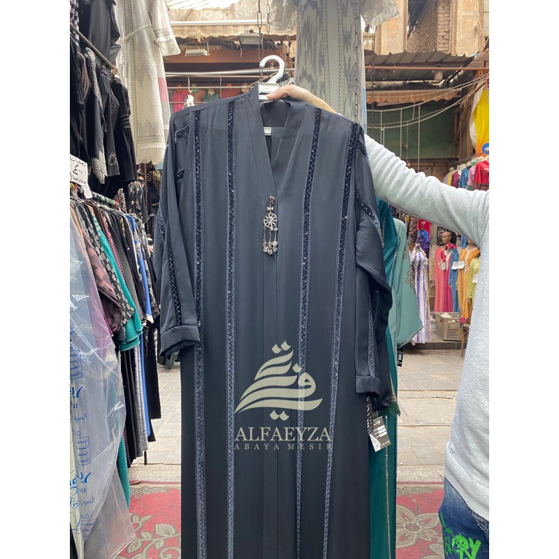 ABAYA IMPORT MESIR (PASMINA, BELT, BROS) ORIGINAL
