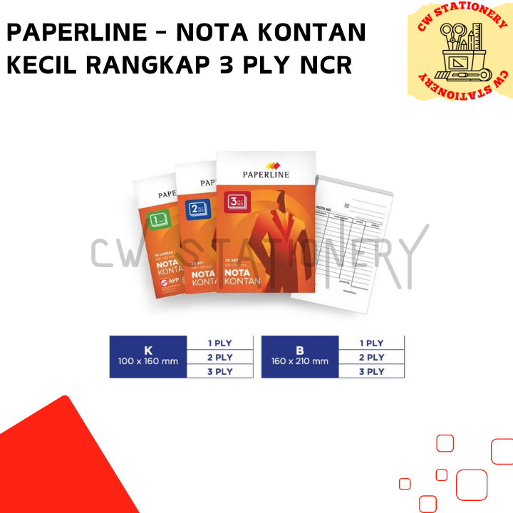 

Paperline - Nota Kontan Kecil Rangkap 3 ply NCR