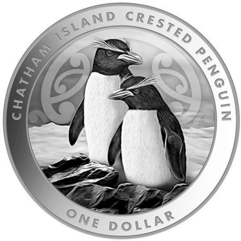Perak Silver Coin New Zealend Chatham Pinguin 2020 1oz