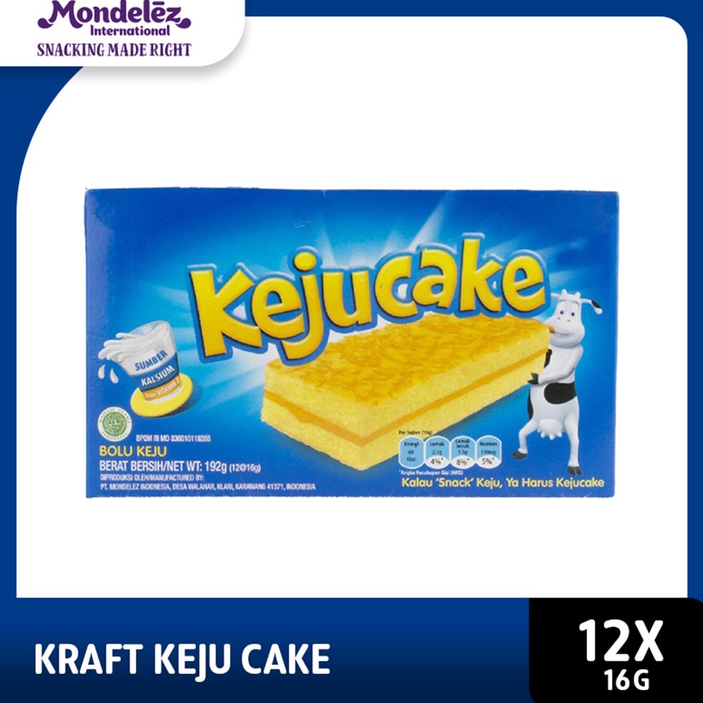 

AXH261 Free Ongkir Kraft Keju Cake Bolu Box 12x16g kue bolu lembut dengan taburan keju cemilan favorit keluarga