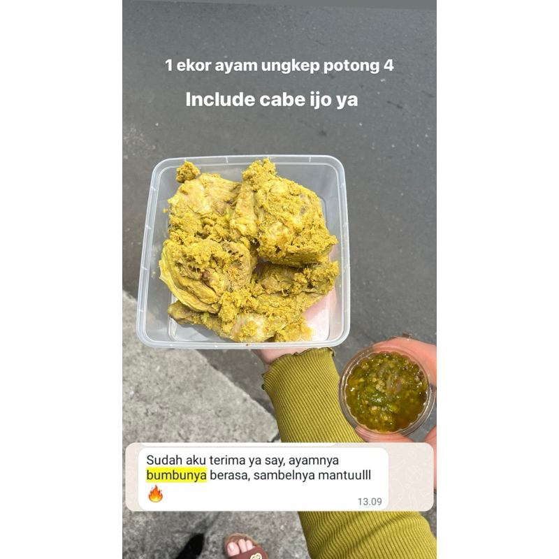 

ayam ungkep include cabe ijo