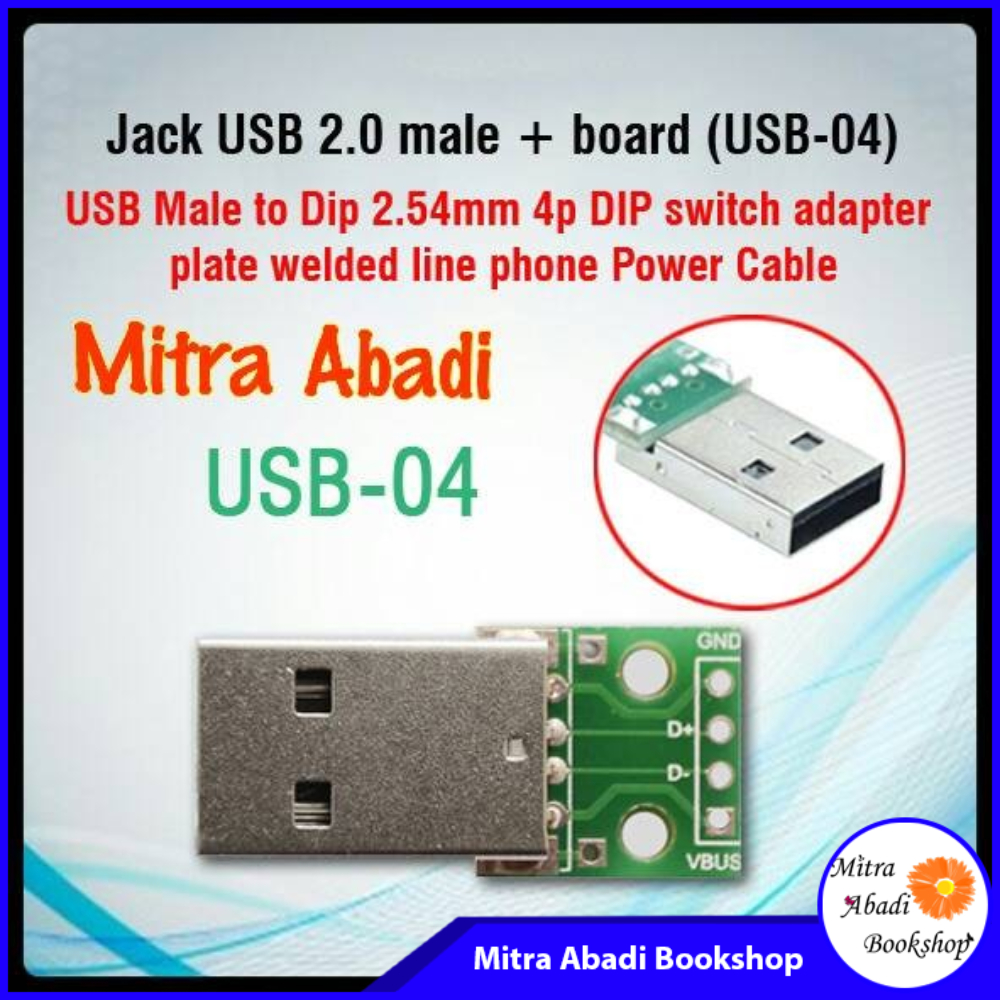Jack USB 2.0 Male/Cowok + Board (USB-04)