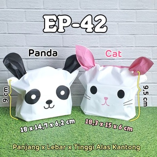 

(10pcs) Plastik Kemasan EP 42 Kecil Small kantong bungkus mini souvenir hampers goodiebag ulang tahun Panda Cat