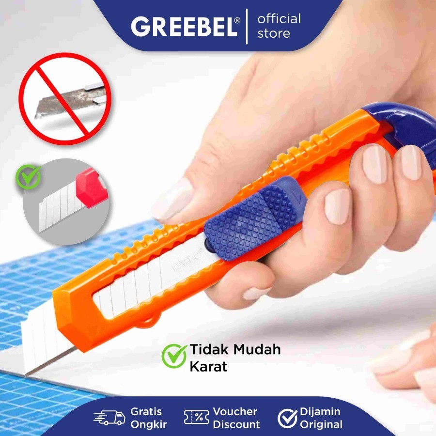

KF || Pisau Cutter Besar Greebel Parko PK-501 - 1 LUSIN