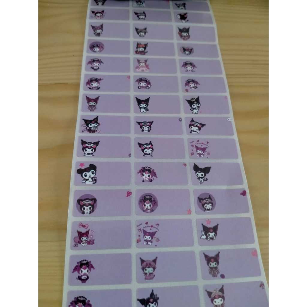 

Kuromi Label nama sticker label name waterproof