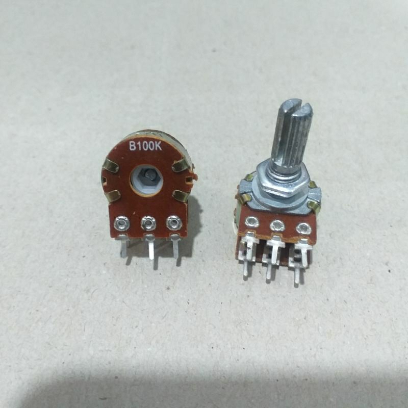Potensio stereo 100k dan 50k / kaki 6