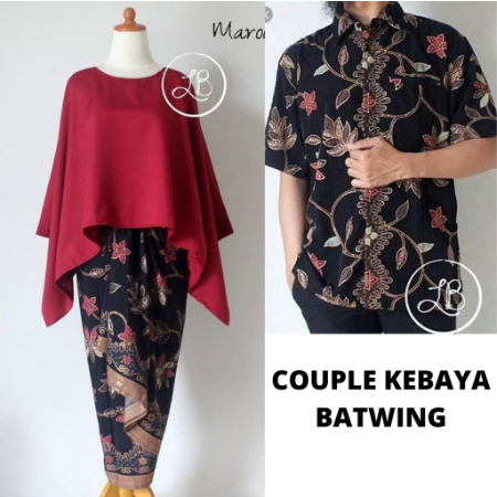 Set COUPLE Kebaya Batwing // model kalong kelelawar